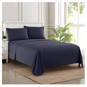 15tc-full-nvy Sweet Home Collection Full Size Sheet Sets - Breathable Luxury Sheets With Elastic And Secure Co