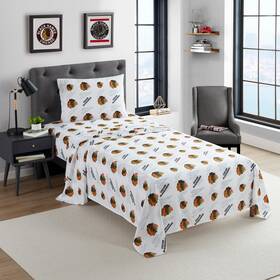 Sweet Home Collection 190604564296 Nhl Officially Licenced Chicago Blackhawks Sheet Set