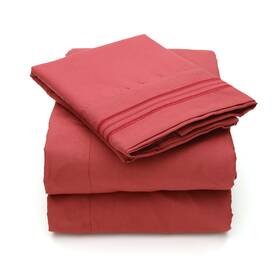 Sweet Home Collection 616316843912 4 Piece 2000 12 Colors Egyptian Quality Deep Pocket Bed Sheet Set