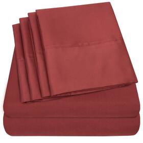Sweet Home Collection 635409294424 King Size Bed Sheets - 6 Piece 1500 Supreme Fine Brushed Microfibe