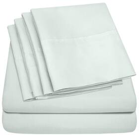 6pc-sht-full-mint Sweet Home Collection Full Size Bed Sheets - 6 Piece 1500 Supreme Fine Brushed Microfibe