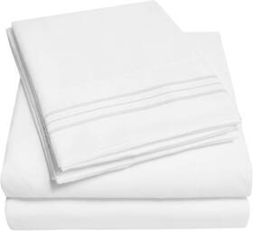 Sweet Home Collection 705353442674 1500 Supreme Queen Sheet Sets White - Luxury Hotel Bed Sheets And Pil