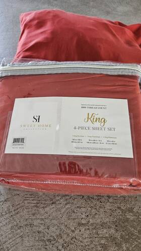 Sweet Home Collection 726084431010 Paprika Orange King Size Sheet Set 4 Piece Luxury 1800 Thread Count Sweet Home Collection 726084431010 Paprika Orange King Size Sheet Set 4 Piece Luxury 1800 Thread Count