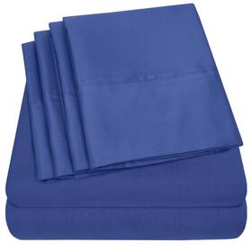 Sweet Home Collection 842491100438 Full Size Bed Sheets - 6 Piece 1500 Supreme Fine Brushed Microfibe