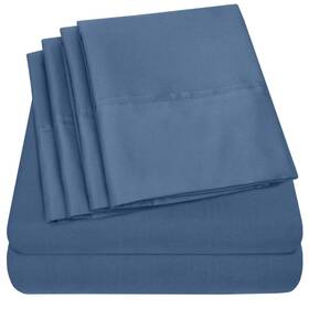Sweet Home Collection 842491106409 Full Size Bed Sheets - 6 Piece 1500 Supreme Fine Brushed Microfibe