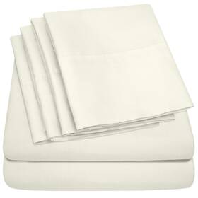 Sweet Home Collection 842491106461 6 Piece Bed Sheets 1500 Supreme Microfiber Deep Pocket Set-extra P