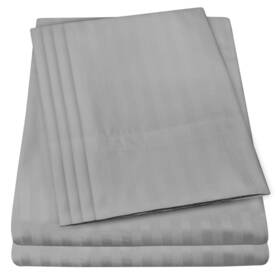 Sweet Home Collection 842491108281 Dobby Stripe Queen Sheets - 6 Piece 1500 Supreme Fine Brushed Micr Sweet Home Collection 842491108281 Dobby Stripe Queen Sheets - 6 Piece 1500 Supreme Fine Brushed Micr
