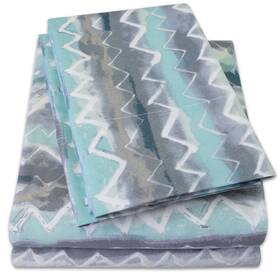 Sweet Home Collection 842491116026 1500 Supreme Extra Soft Summerset Ocean Vibe Chevron Pattern Sheet