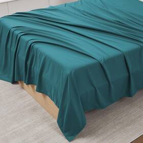 Sweet Home Collection 842491184971 Queen Flat Sheet Only Ultra Soft And Breathable Brushed Microfiber Top