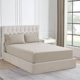 Sweet Home Collection 842491186487 Queen Flannel Fitted Sheet Only With Full Elastic And Built In Corner Straps
