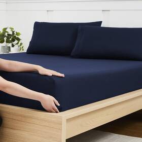 Sweet Home Collection 842491189549 Twin Xl Fitted Sheet Only With Full Elastic And Built In Corner Straps To