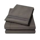 Sweet Home Collection Gray Bed Sheets Queen Size Set Deep Pocket Fitted Flat Pillow Cases Bedding 760853671924