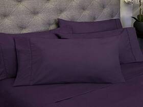 Ob-6pc-1800-q-purp Sweet Home Collection 6 Piece 1800 Count Olivia Branch Microfiber Bedroom Sheet