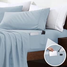 Swift Home 196789028073 Smart Sheets Ultra Soft Brushed Microfiber 4-piece Sheet Set Fitted Bed She