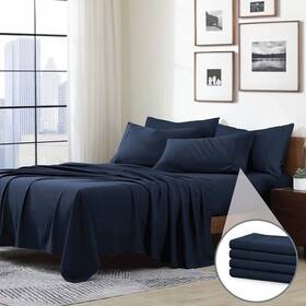 Swift Home 840970127952 Queen Bed Sheets 6pc-set 14 Inch Deep Pocket Polyester Microfiber Machine Washable