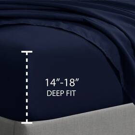 Swift Home 840970196071 Double Brushed Microfiber 16-inch Deep Pocket Single Fitted Sheet