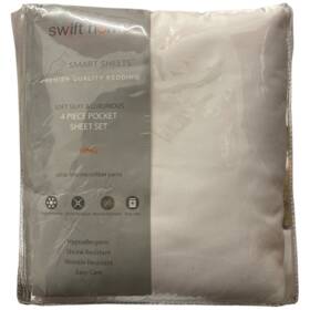 840970138361-p Swift Home Ny Microfiber Smart Sheet 4 Piece Set With Side Storage Pockets King