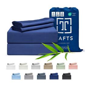 Tafts 085783536670 100% Viscose Derived From Bamboo Sheets Full Size Bed Sheet Set 17 Inc