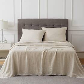 Talasily 739713351597 Linen Sheets Queen Bed Sheet 4 Piece Breathable Cotton