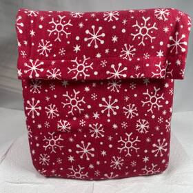 Target 196761827908 Flannel Red Snowflakes Printed Full Size Sheet Set -