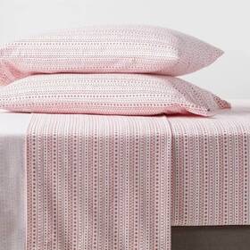 C708 Target 198101057976 Wondershop Christmas Cotton Flannel Sheet Set - Ivory-red Fair Isle Twin #c708