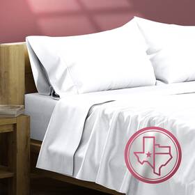 Texas Linen Co. 655471273141 Pure Cotton Bed Sheets Queen 800 Thread Count White An