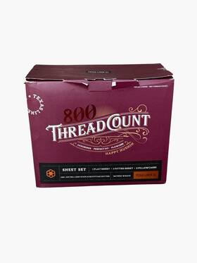 Texas Linen Co. 904429518677 Pure Cotton Bed Sheets Queen 800 Thread Count Burgundy Open Box