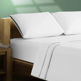 Texas Linen Co. 904429521363 100% Organic Cotton Percale Sheets Full Size - White P