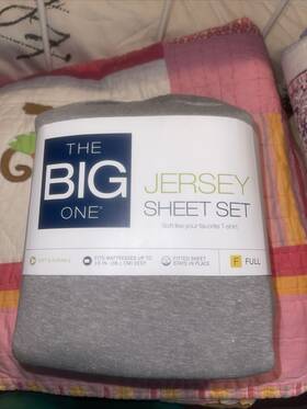 The Big One 400463784026 New Jersey Full Size Sheet Set Grey Gray Up To 15 Inch Deep Matress The Big One 400463784026 New Jersey Full Size Sheet Set Grey Gray Up To 15 Inch Deep Matress