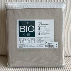 The Big One 400531987304 Easy-care 3-pc Sheet Set Brown Travertine Size Twin 275 Thread Count