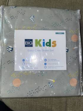 The Big One 400721075774 Kid Bedding Bkb 3-piece Twin Sheet Set Space Theme 100% Cotton