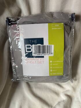 The Big One 400812227136 King Size Extra Soft 4 Piece Sheet Set Grey The Big One 400812227136 King Size Extra Soft 4 Piece Sheet Set Grey