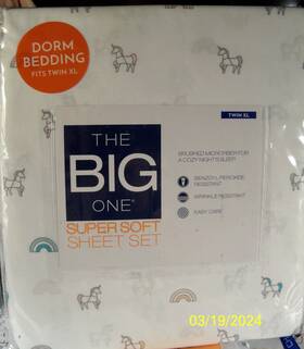 The Big One 400858384961 Dorm Bedding Twin Xl Unicorns Super Soft 3pc Sheet Set
