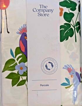 The Company Store 193340026134 Nip Tropical Flamingo Queen Percale Sheet Set The Company Store 193340026134 Nip Tropical Flamingo Queen Percale Sheet Set