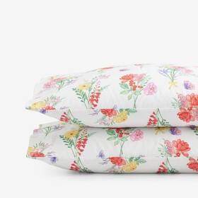 The Company Store 445030153167 Kids White Multi Butterflies And Flowers Cotton Percale Sta The Company Store 445030153167 Kids White Multi Butterflies And Flowers Cotton Percale Sta