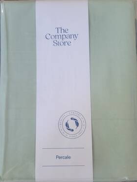 The Company Store 840012714065 Nwt King Flat Sheet Seamist Green 100% Percale Cotton