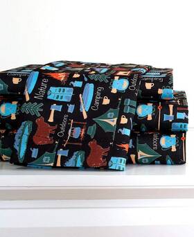 2102310 The Lakeside Collection Campsite 3-piece Sheet Set With Retro Camping Print - 2102310 The Lakeside Collection Campsite 3-piece Sheet Set With Retro Camping Print -