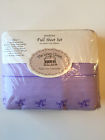 The Linen Closet New Full Sheet Set Embellished Purple Hydrangea