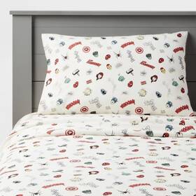 91973980 The Marvel Collection By Pillowfort Queen Icons Sheet Set -