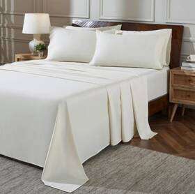 Theraluxe By Therapedic 810167581201 300 Thread Count Cotton 6-piece Sheet Set - Queen Ivory Theraluxe By Therapedic 810167581201 300 Thread Count Cotton 6-piece Sheet Set - Queen Ivory