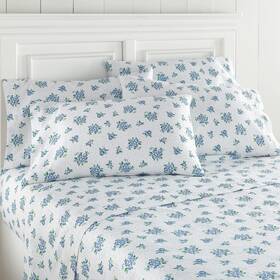 Thermee 718498954537 Seersucker Sheet Set Twin 4-piece Extra Pillowcases Cool Breathable Blue Daisy Thermee 718498954537 Seersucker Sheet Set Twin 4-piece Extra Pillowcases Cool Breathable Blue Daisy