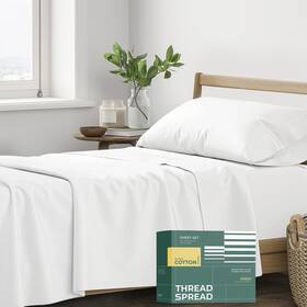 Thread Spread 445051556527 100% Organic Cotton Percale Sheet Set