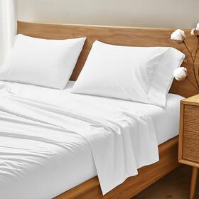 Thread Spread 655466054007 100% Organic Cotton Bed Sheet Set - Crisp And Cooling Percale Weave Soft Bre