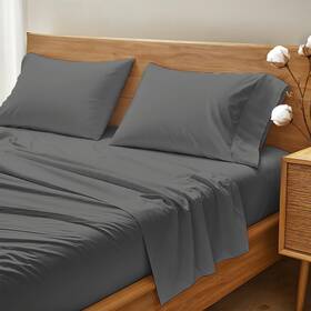 Thread Spread 655466184742 100% Organic Cotton Bed Sheet Set - Crisp And Cooling Percale W