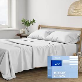 Thread Spread 904429522377 100% Cotton Sheets For Queen Size Bed - 400 Count 4 Piece Sheet Thread Spread 904429522377 100% Cotton Sheets For Queen Size Bed - 400 Count 4 Piece Sheet