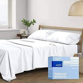 Thread Spread 904429522445 Twin Sheets Set Cotton - 400 Count 100% Sheet 3 Pc Tw