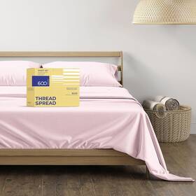 Co-600tc-full0-blush Thread Spread 100% Egyptian Cotton Sheets Full Size - 600 Blush Co-600tc-full0-blush Thread Spread 100% Egyptian Cotton Sheets Full Size - 600 Blush