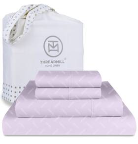 Threadmill 904392805507 100% Cotton Sheets For King Size Bed 4 Pc Set