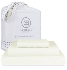 Thm-600-sld-ivory-tx Threadmill 100% Cotton Sheets For Twin Xl Size Bed - 600 Thread Count Thm-600-sld-ivory-tx Threadmill 100% Cotton Sheets For Twin Xl Size Bed - 600 Thread Count