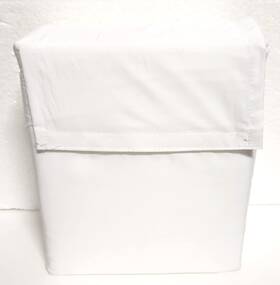 062-16-0018 Threshold Full Size 100% Organic Cotton Percale Sheet Set - True White